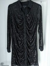 Phase eight size 14 black sequin dress, evening wear, party wear, women's dresse