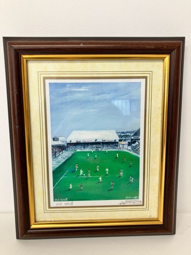 Framed old vetch signed art - vetch,