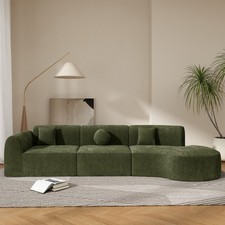 140” Curved Sectional Sofa