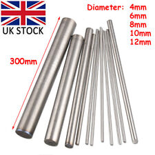 Grade 5 Titanium Round Bar Rod Shaft 4mm 6mm 8mm 10mm 12mm Dia 300mm 12" Long UK