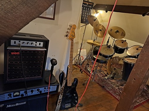 Blue acoustic mapex drum kit - mapex,