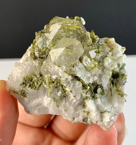 Epidote crystals combined - epidote,