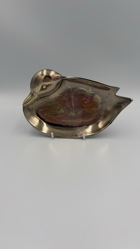 Vintage enamelled brass - brass, bowl