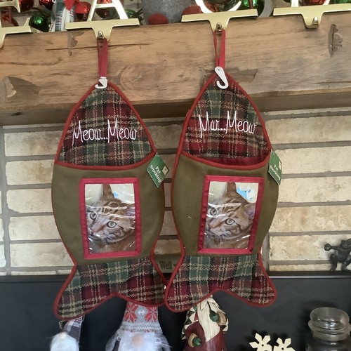 Plaid kitty cat christmas - plaid,