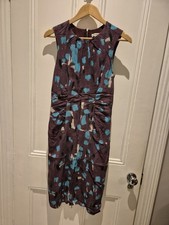 Whistles Silk Multicoloured Cinched Dress Size 10