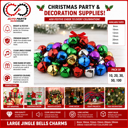 Large jingle bells charms 8mm - jingle,