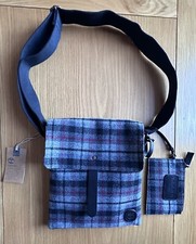 BN Timberland Crossbody Small Bag With Detached Pouch Wool(?) Tartan 30 x 25 cm