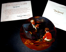 THE TYCOON NORMAN ROCKWELL Society Fine China Plate FIRST EDITION KNOWLES 