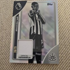 Alexander Isak Match Worn Patch 39/75 Topps Premier League 2026 - Newcastle Utd