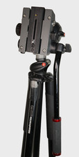 Manfrotto 055XPROB Tripod With Manfrotto MVH502AH Head and Quick Release Plate.