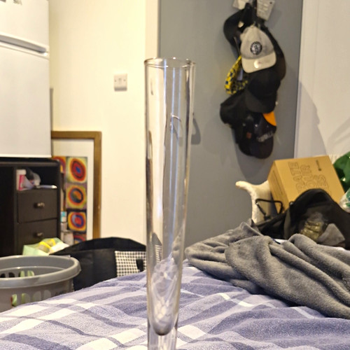 Clear glass vase black - clear,