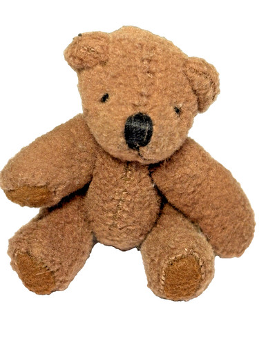 Brown teddy bear jointed tiny - brown,