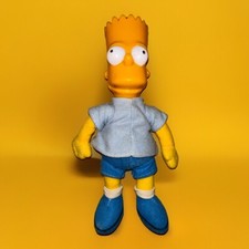 Vintage The Simpsons Bart Simpson Vinyl Head Figure 10’’ Plush Doll Toy 1990 ✅