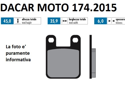 174 2015 brake pads - brake, sintered