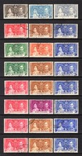 COMMONWEALTH 1937 CORONATION OMNIBUS FINE USED x 8 SETS CAT £30.65 (2024)