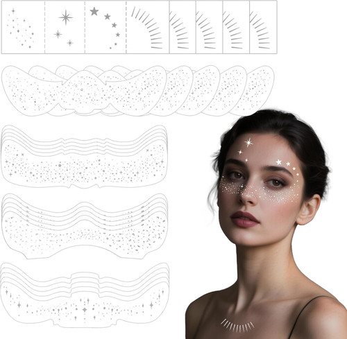 Silver glitter freckles - silver,