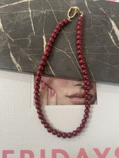 Burgundy red Agate Bead