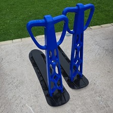 PAIR OF SNOW SCOOTER  FOLDABLE PLASTIC SNOWBOARD BOARD BOYS TOBOGGAN NEW