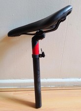 Mountain Bike Leather Seat/Saddle with a Aluminium seatpost Tube