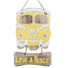 Campervan Peace & Love Sign