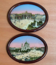 Pair of Ernst Ringel c1950 Art, Early 1900s Berlin, Hand-Coloured Photos, Framed