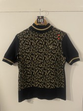 Fred Perry Amy Winehouse Leopard Print Jumper Pre Owned Size 12