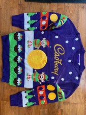Cadbury chocolate coins size small unisex Xmas Christmas jumper