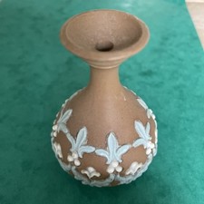 Small Antique Royal Doulton Lambeth Silicon Ware Bud Vase.