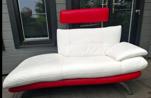 Leather chaise longue - chaise,