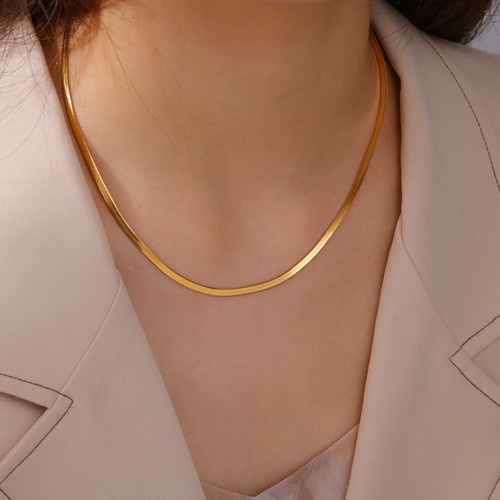 Stainless steel snake chain - steel,