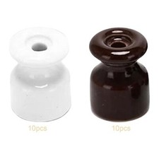 10x Porcelain Insulators Small