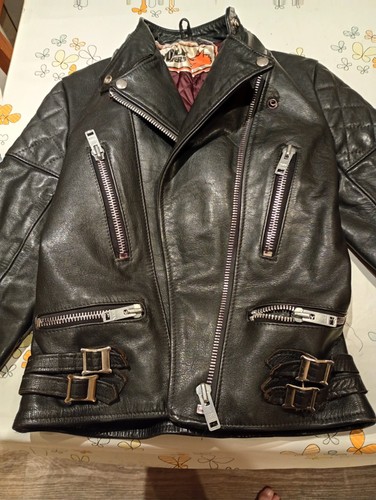 Vtg wolf leathers black - 70's,