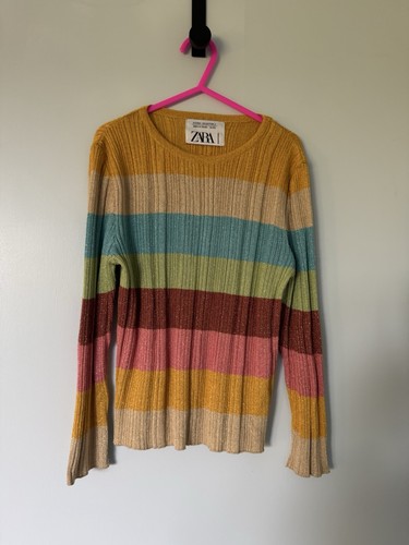 Zara girls sparkly knit top - sparkly,