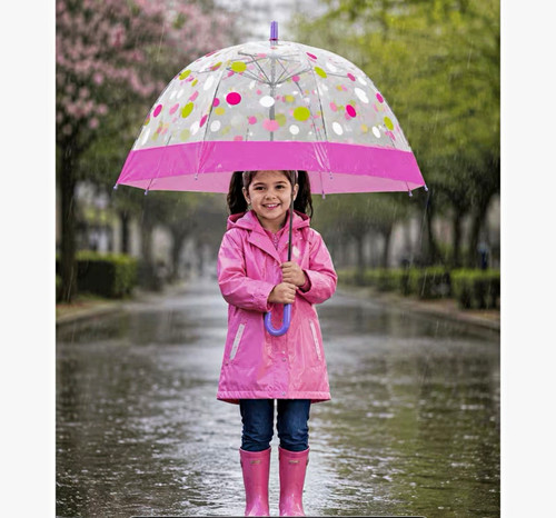 Girls clear dome umbrella - girls,