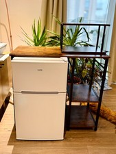 Mini Fridge Freezer Igenix + Industrial Kitchen Unit & Microwave Rack Bundle