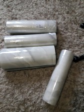 4 Rolls. White Marble Vinyl Floor Tiles, Self-Adhesive,Home Kitchen Bathroom