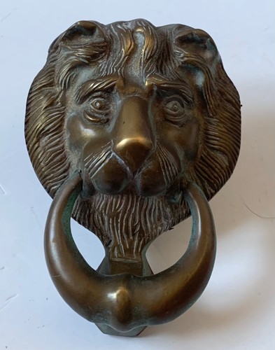 Vintage brass lions - brass, head