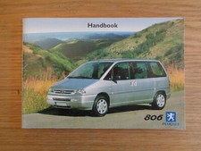 Peugeot 806 Owners Handbook/Manual 95-01
