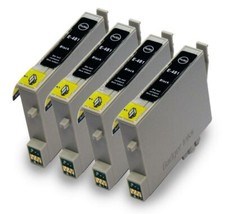 4x Black Compatible (non-OEM) Printer Ink Cartridges to replace T0481