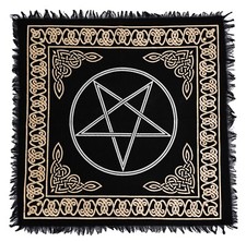 Pagan pentacle altar cloth - pagan,