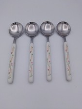 4 X Johnson Brothers Eternal Beau Soup Spoons Viners Rare Good Condition 