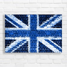 Union Jack Flag Brick Wall