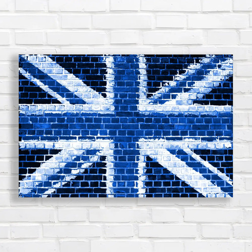 Union jack flag brick wall - flag,
