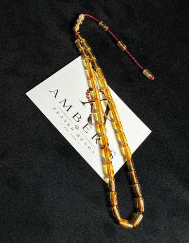 Baltic amber islamic rosary - amber,