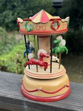 Vintage Wooden Spin Carousel