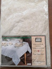 New Lace-effect, vinyl  Tablecloth. 132 x 132 cm.