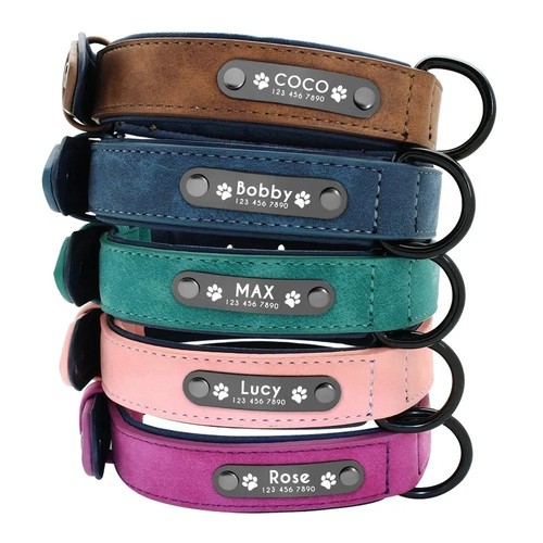 Soft leather personalised dog - soft,