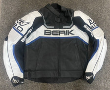 BERIK Mens Leather Motorcycle Motorbike Jacket UK 40" Chest (RRP £275) (H152)
