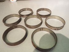 Individual 7 small flan tart ring moulds diameter 8cm depth 1.5cm Good Condition