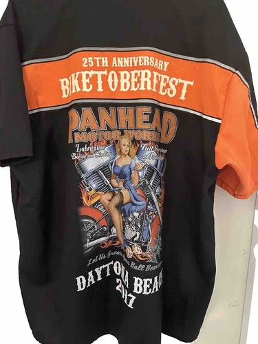 Motorcycle button shirt xl - motorcycle,